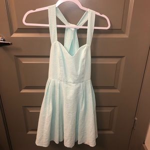 Lauren James Seersucker light green dress